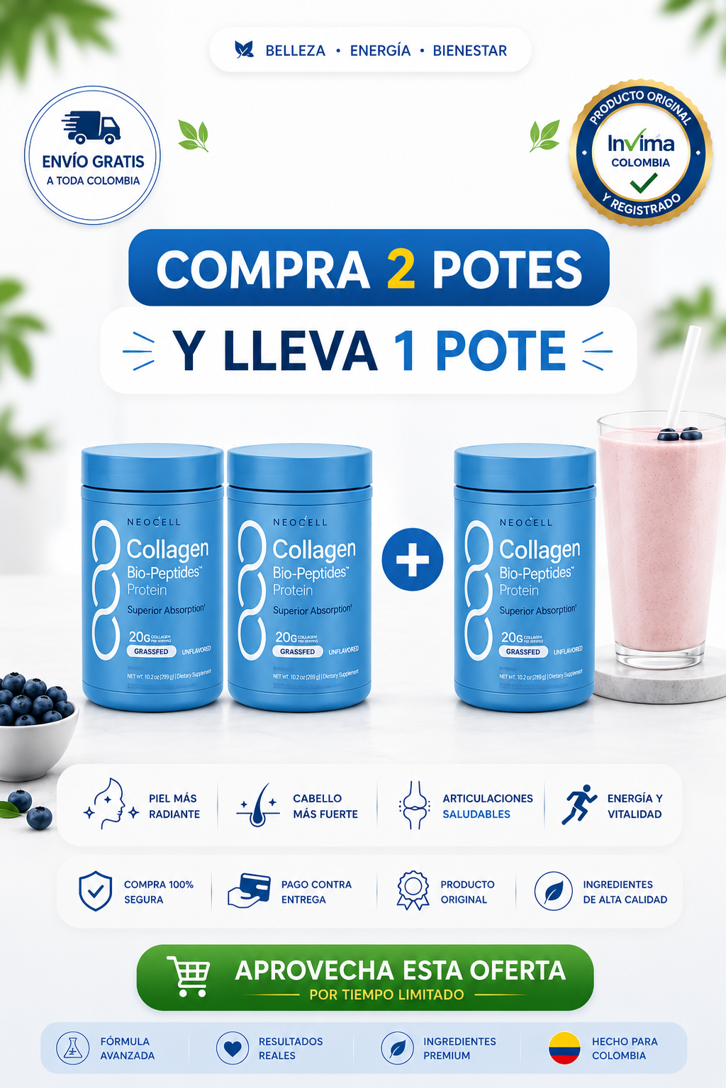 NEOCELL COLLAGEN PEPTIDES con una oferta especial para ti, solo hoy!